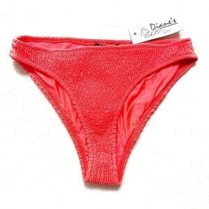 🔴 5 for $10 Rehab LAB Orange Ruched High Cut Swim Bottom Size M
